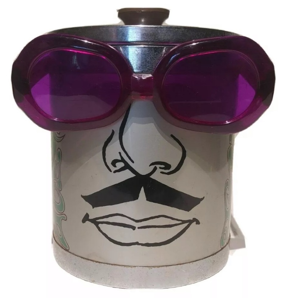 Rare‎ silver lid Peter Max Ice Bucket 1970's